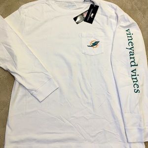 Vineyard Vines long sleeved Miami Dolphins tee